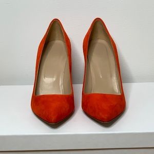 J.Crew Orange Suede Pumps